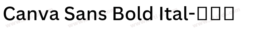 Canva Sans Bold Ital字体转换